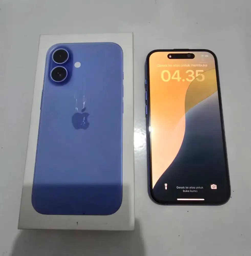 Jual ip 16 128gb ibox bh 90% ios masi 18  orian nominus mulus fulset