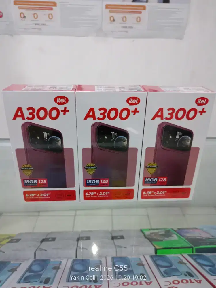 Itel A300+ 6+12/128 GB NFC Dual Layar Batre 7000 mAh Garansi Resmi