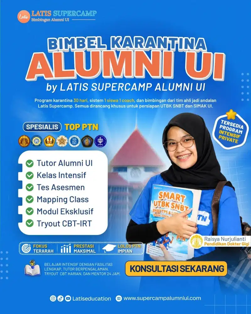 Karantina UTBK SNBT 2027 - Raih PTN Impian bersama Latis Supercamp