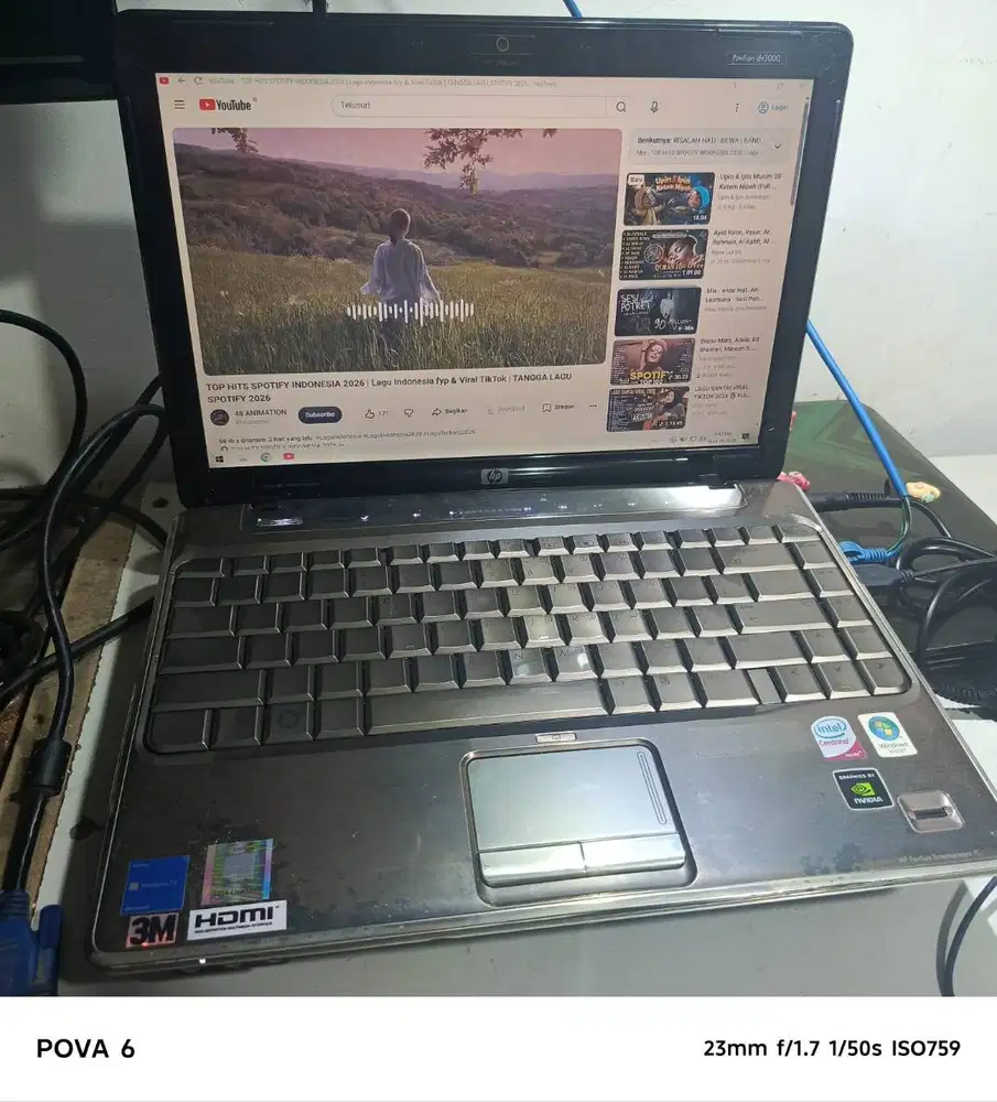 Laptop intel HP/Vga nvidia/Ram 4gb/SSD/ Tuk kantor,pelajar,usaha