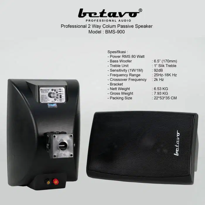Speaker Pasif Betavo BMS-900 Black