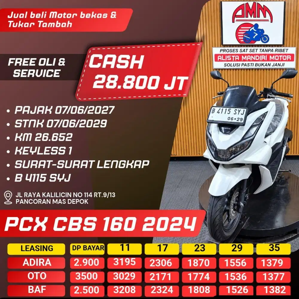 PCX 160 CBS 2024 PAJAK HIDUP CASH / KREDIT ALISTA