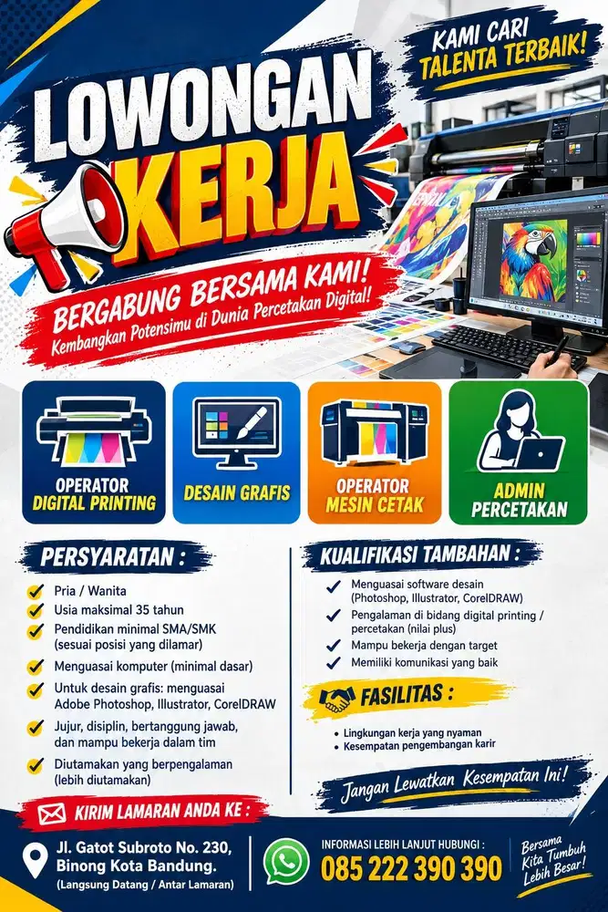 Lowongan Percetakan & Barista