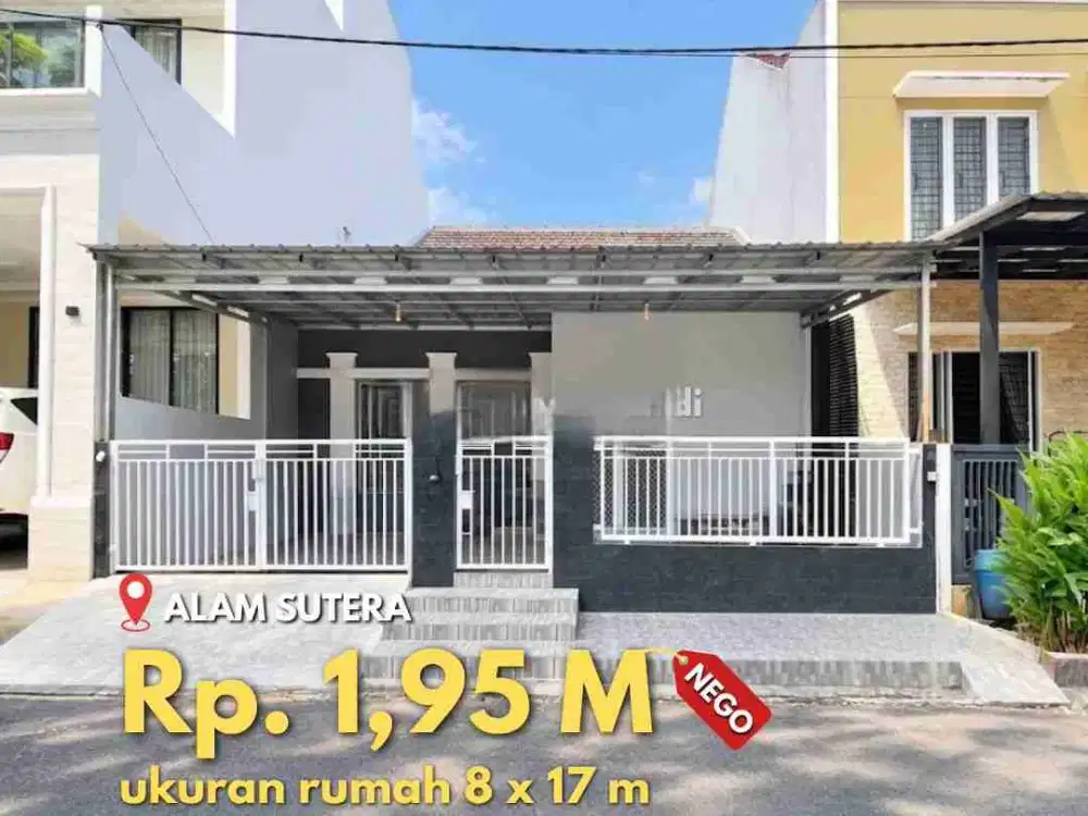 Rumah Alam Sutera 1.5lantai - Siap Nego.