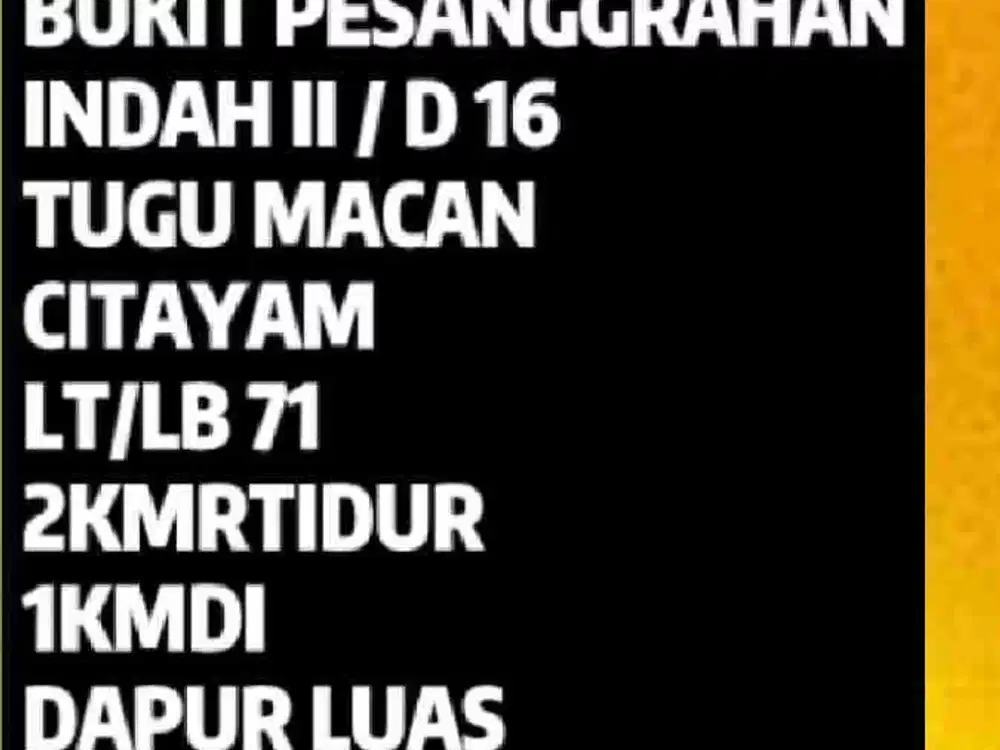 2 KONTRAKAN BAYAR BULANAN CITAYAM