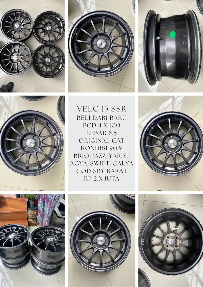 Dijual Velg , Jok dan Knalpot Set Cocok Untuk Honda Brio, Jazz, dll