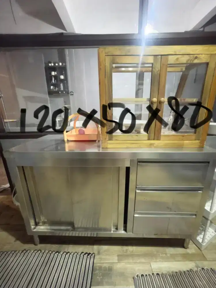 Set Kitchen Stainless Work Table