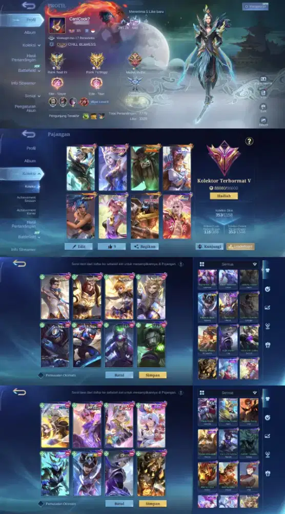 JUAL AKUN MOBILE LEGENDS AMAN TERPERCAYA YANG MINAT CHET