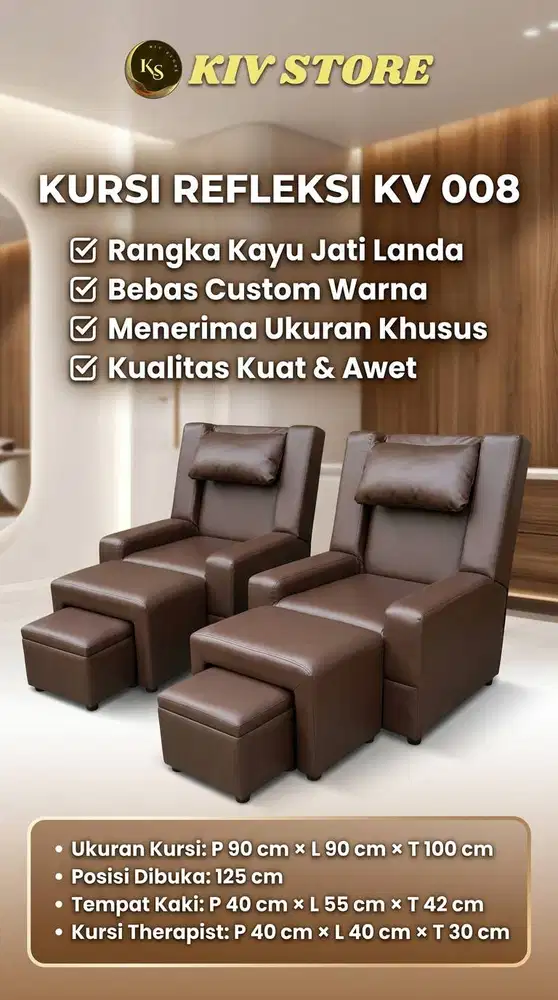 Kursi Pijat Spa Profesional – Kursi Refleksi Jati Landa Busa Rebonded