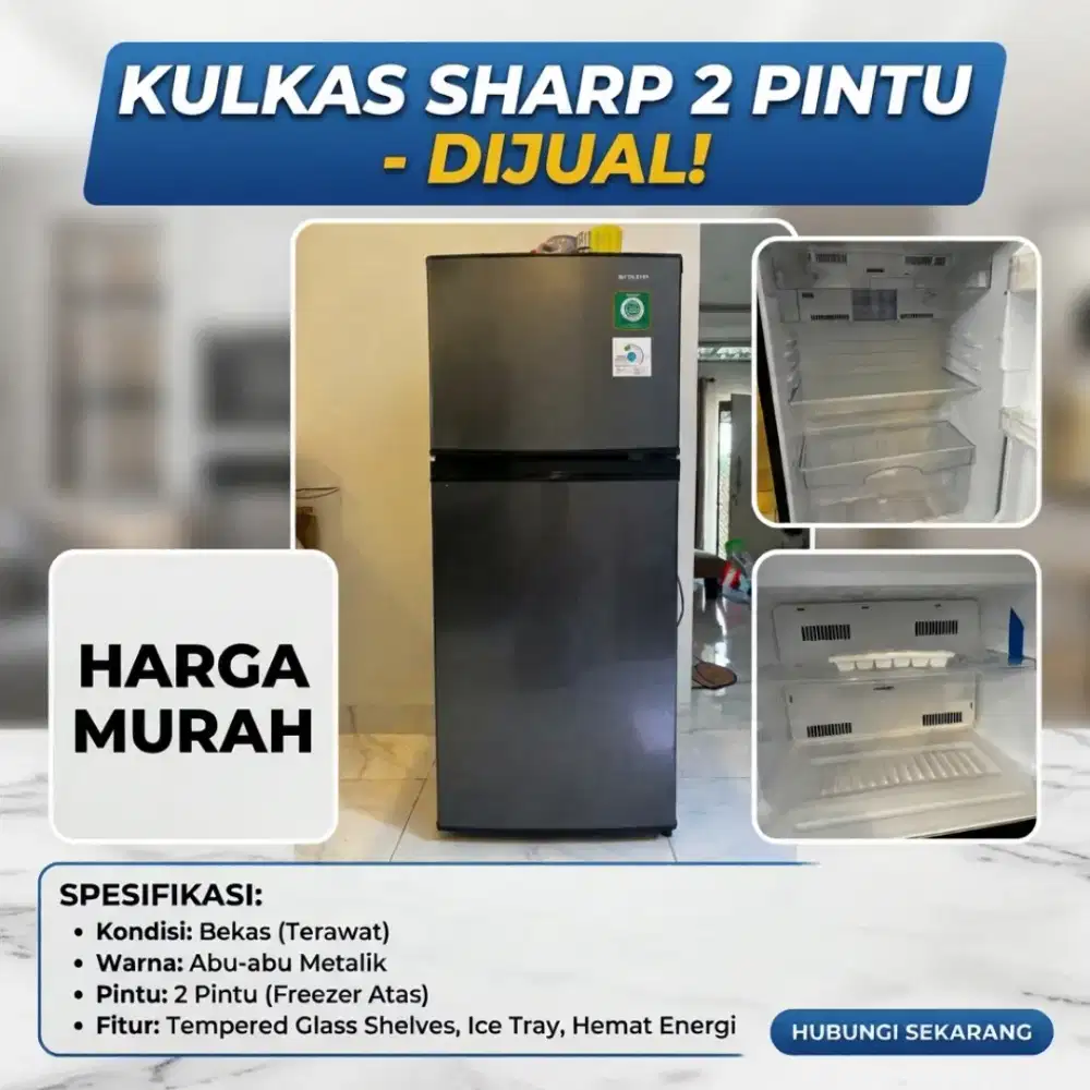 Kulkas sharp 2 pintu