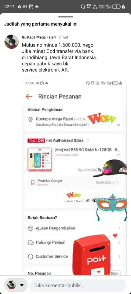 Itel p55 5G 6+4/128gb like new