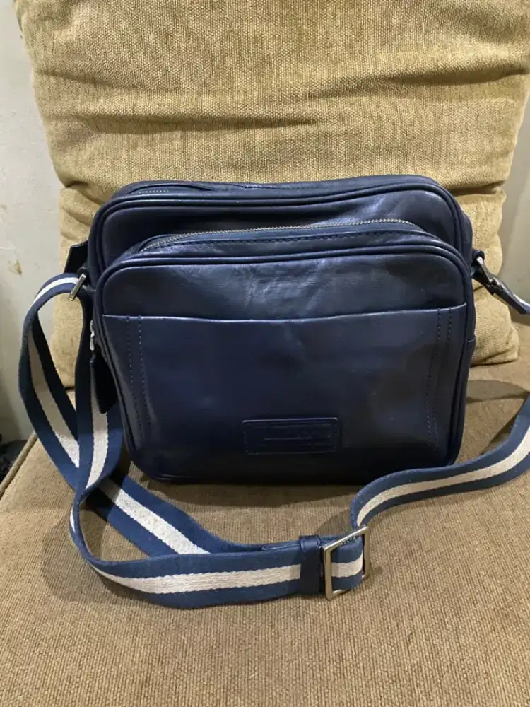 Tas cambag selempang bally blue leather good quality net price