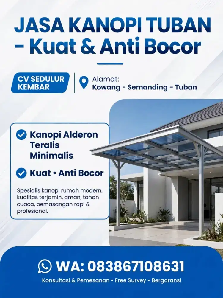 Jasa kanopi Tuban kuat anti bocor_Aleeron_Tralis