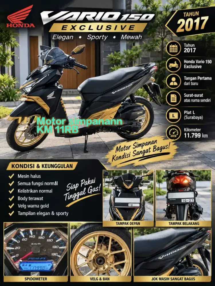 Vario 150 ekslusif KM 11rb