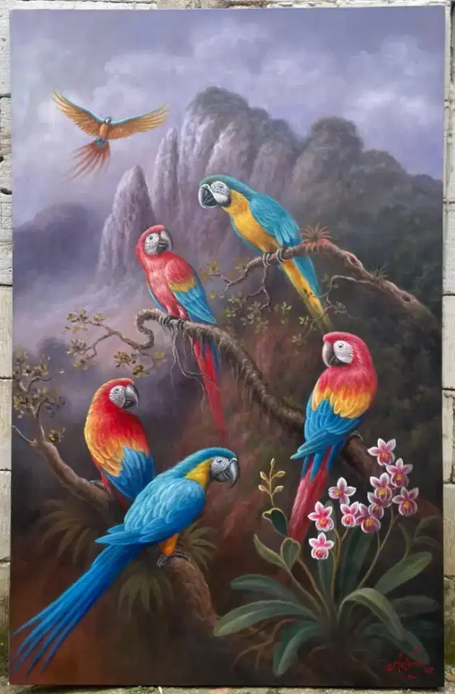 Lukisan burung karya Adam lay, sertifikat