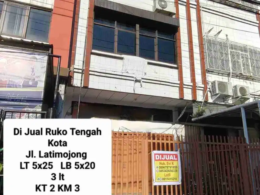 Di Jual Ruko 3 lt, Jl.Latimojong, Poros Jalan