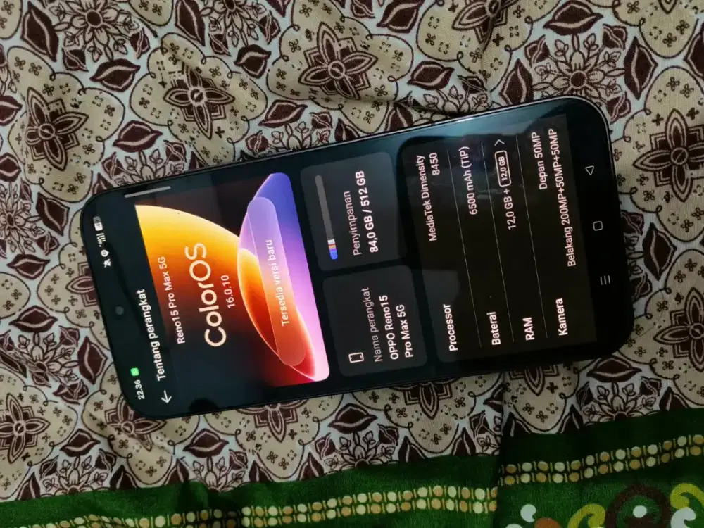 Oppo Reno 15 promax 12/512 brown fulset