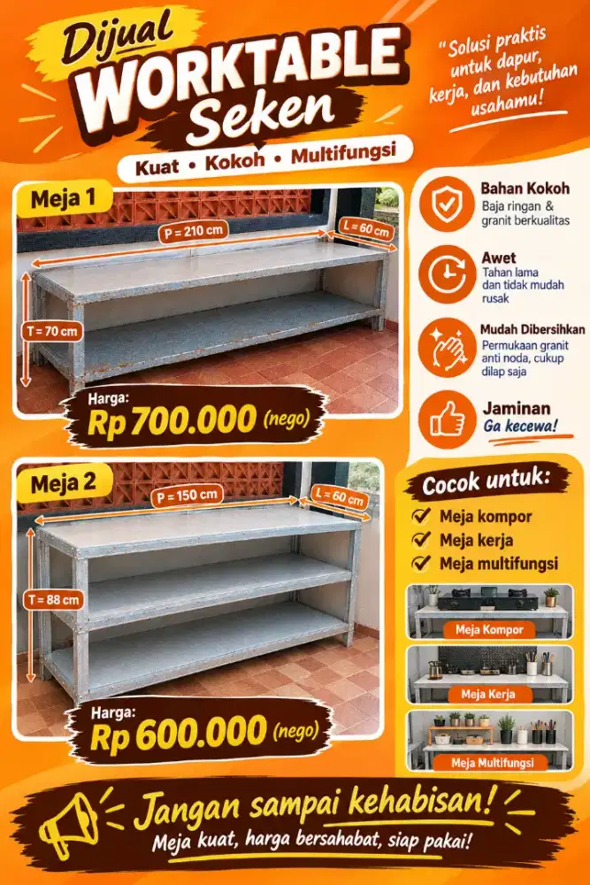 Dijual Kilat Meja Multifungsi