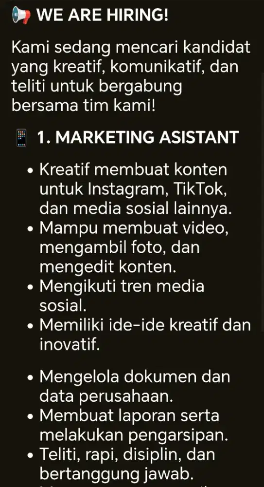 Marketing Asistant