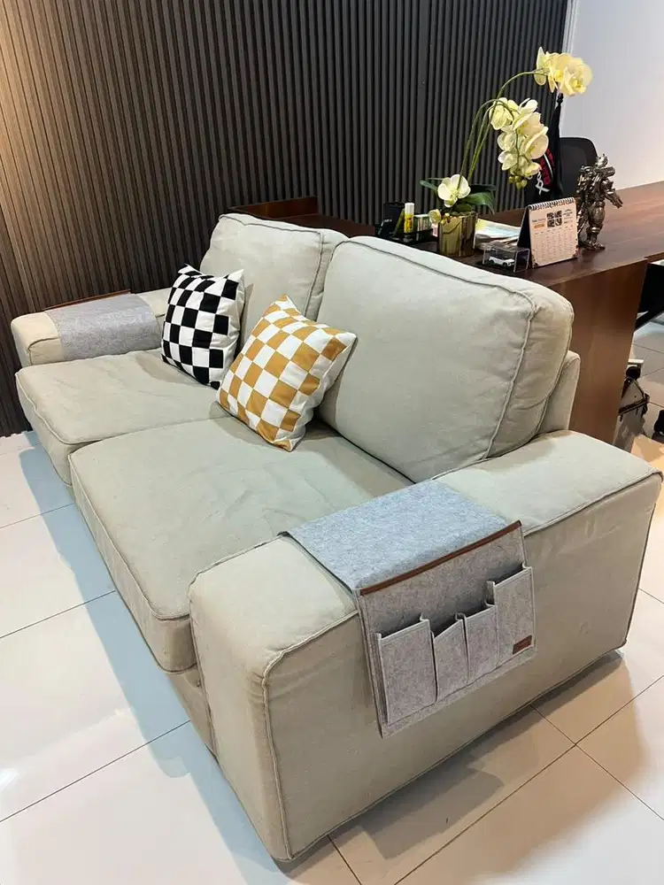 Sofa Mewah IKEA KIVIK 2-seat tibbleby beige/grey