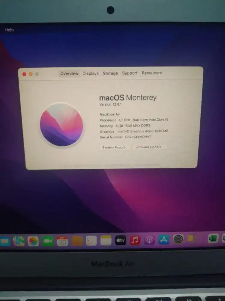 Macbook air 11 2012 4/128