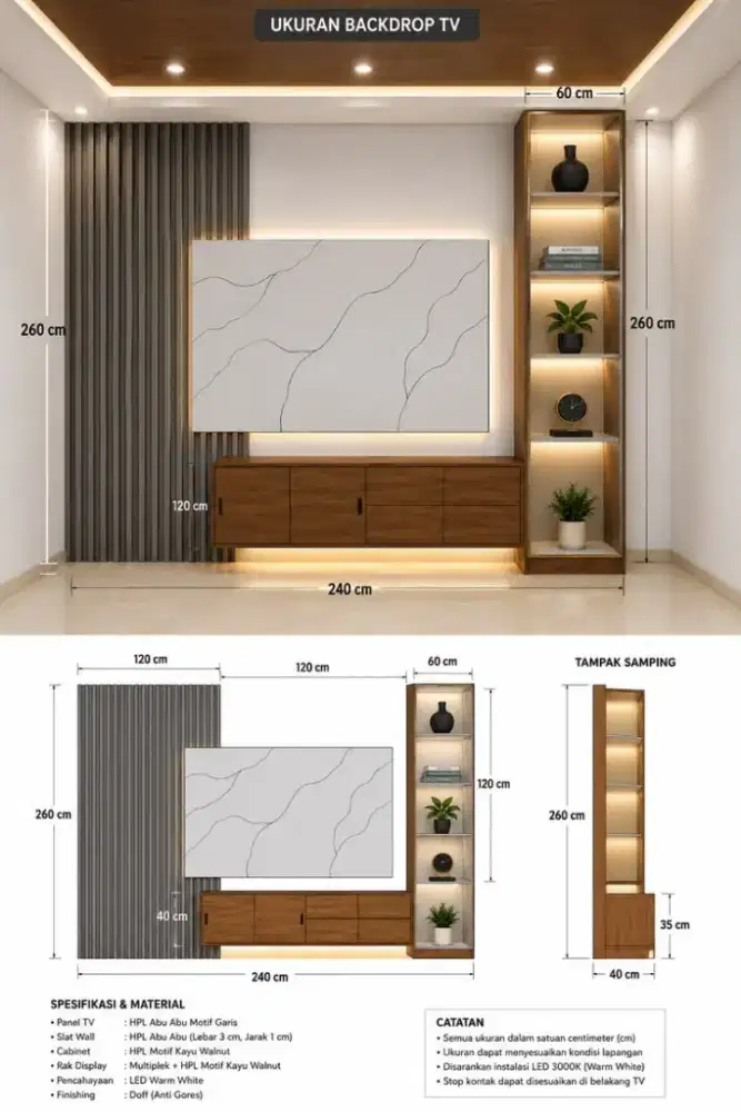 Backdrop tv minimalis