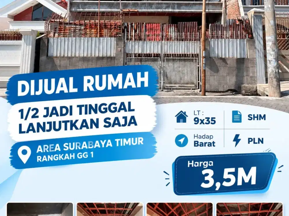 Dijual Rumah 12 Jadi Area Surabaya Timur