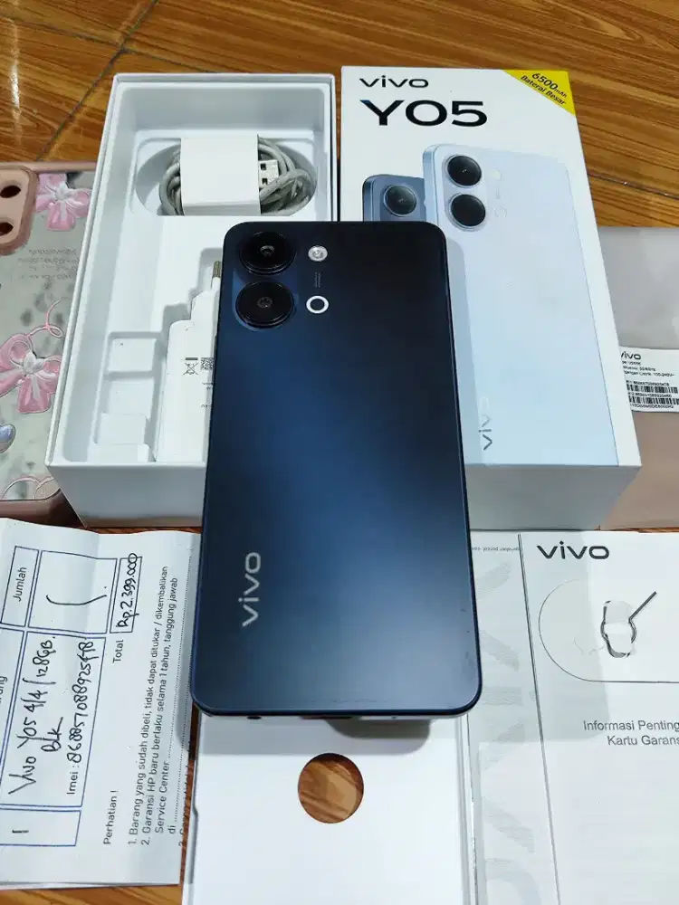 Vivo Y05 4+4(8)/128 Terbaru Fullset Garansi Panjang