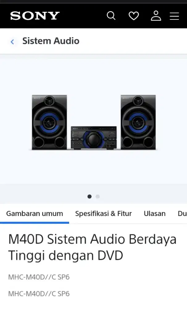 DI JUAL SONY -  DVD HIFI - AUDIO SYSTEM - SPEAKER KARAOKE .