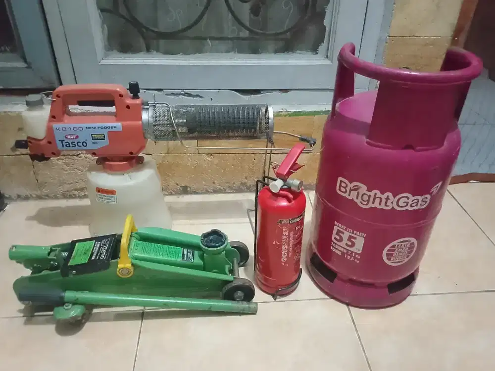 Mesin fogging Dongkrak Tabung gas Alat pemadam Apar