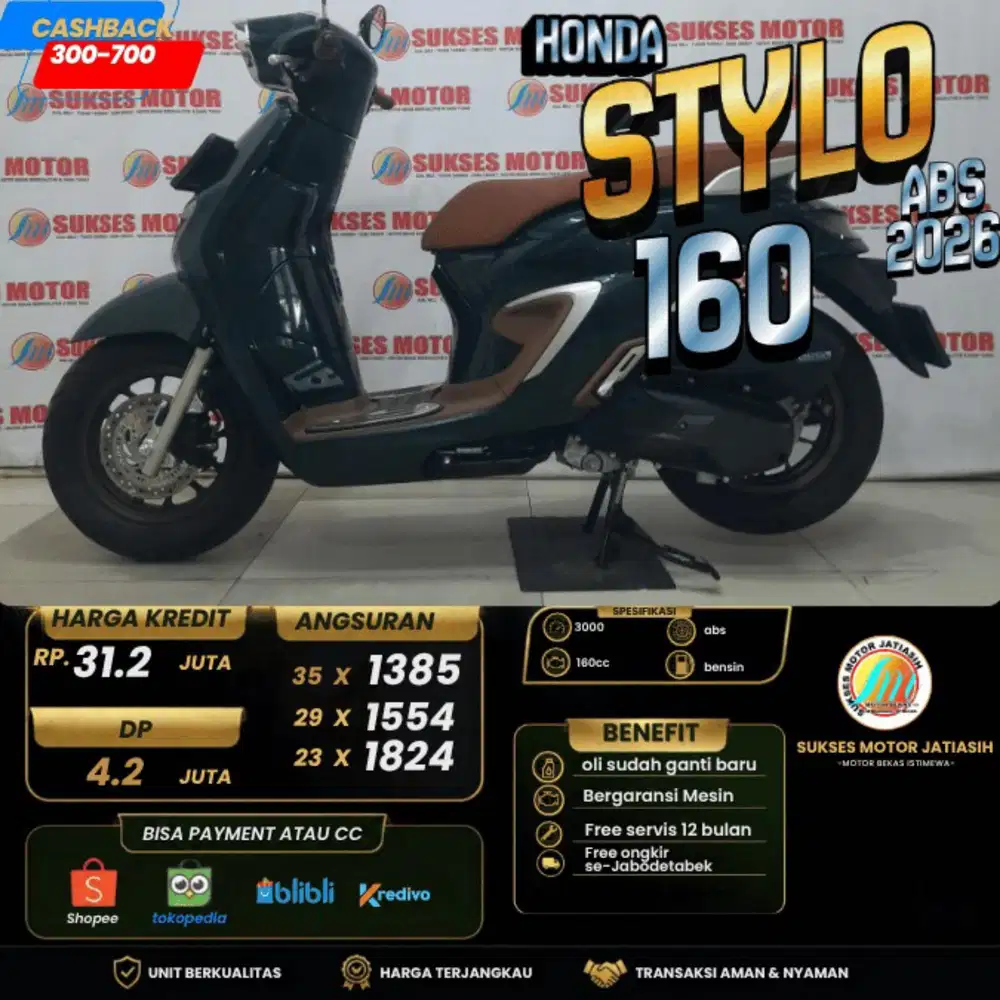HONDA STYLO 160 ABS 2026 KM MASIH RENDAH PLAT JAKARTA TIMUR AJIB