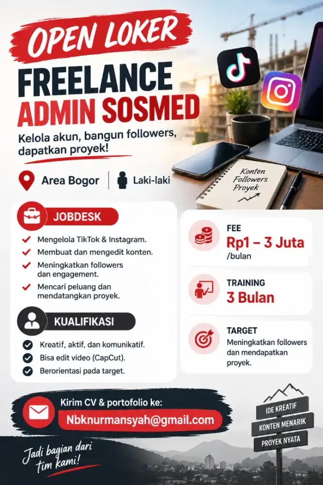 OPEN LOKER FREELANCE ADMIN SOSMED