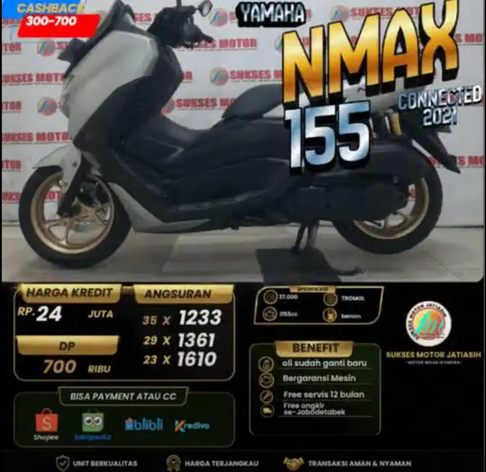 YAMAHA ALL NEW NMAX CONNECTED 2021 PLAT JAKARTA KM MASIH RENDAH AJIB