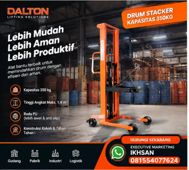 Jual Drum Stacker Dalton 350 Kg 1.4 Meter - Solusi Cepat Angkat Drum