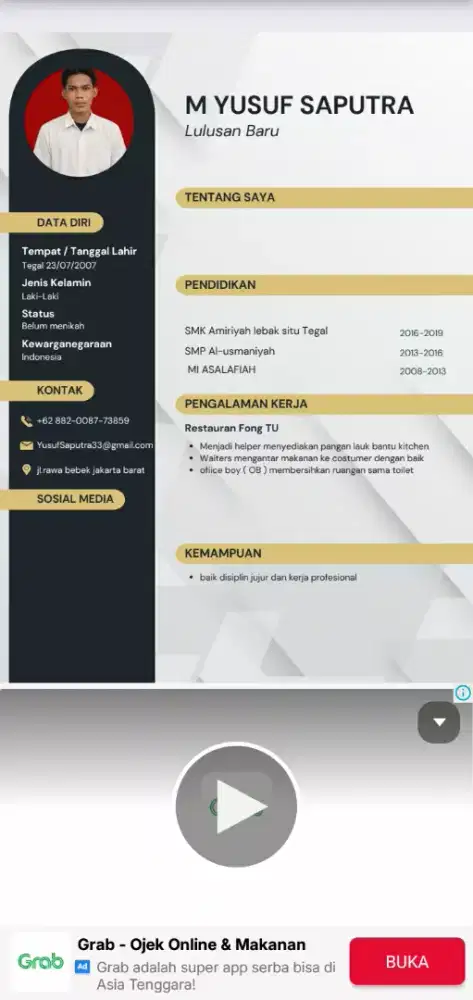 SAYA INGIN MENCARI PEKERJAAN RESTORAN B