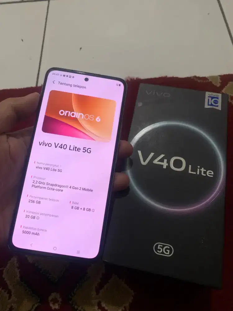 VIVO V40 LITE 5G FULLSET MULUS RAM 8+8/256 PEMAKAIAN PEREMPUAN TERAWAT