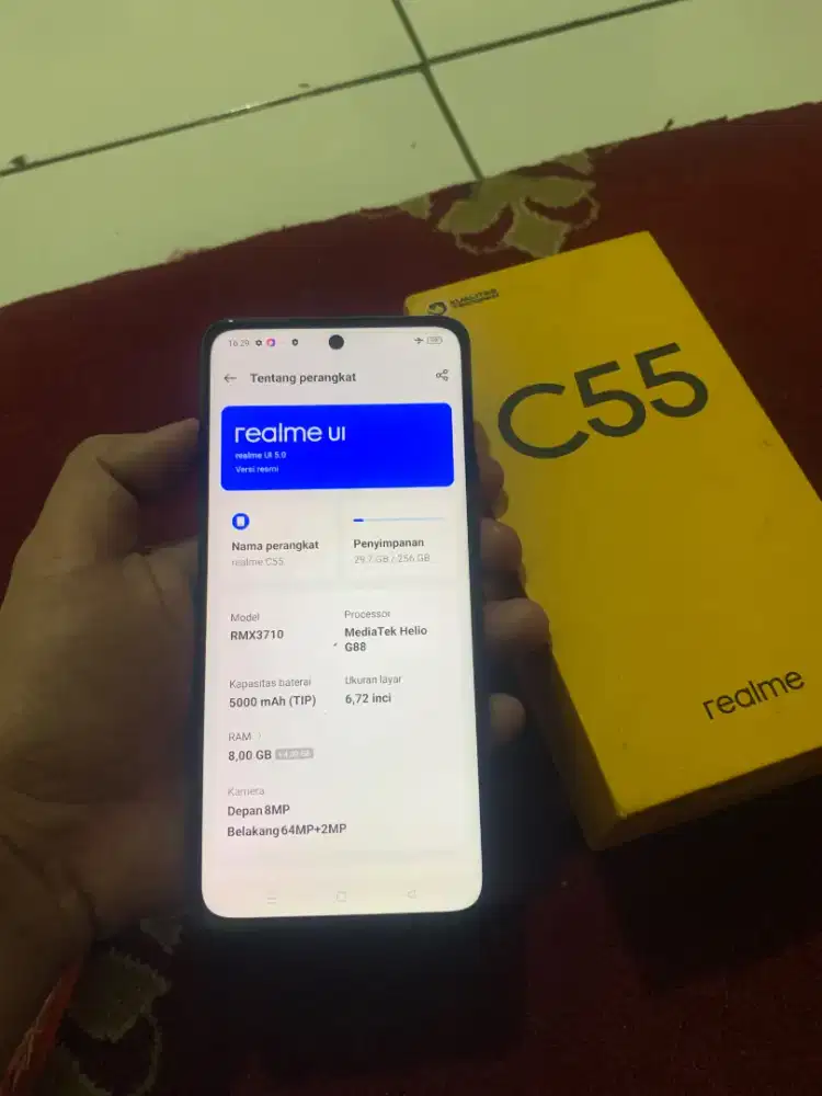 REALME C55 NFC RAM 8+8/256 MULUS 85% TERAWAT