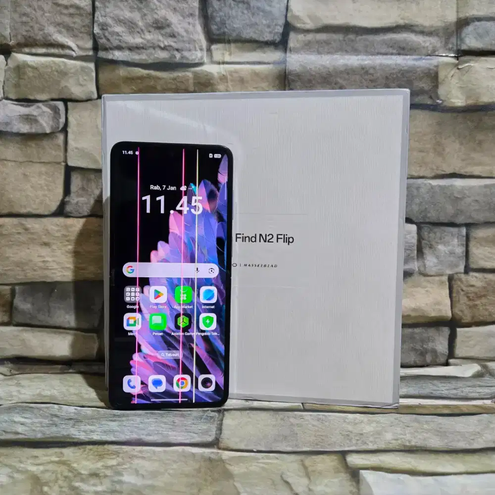 Oppo Find N2 Flip 8/256 Fulset Charger tidak ori segel mulus 95%