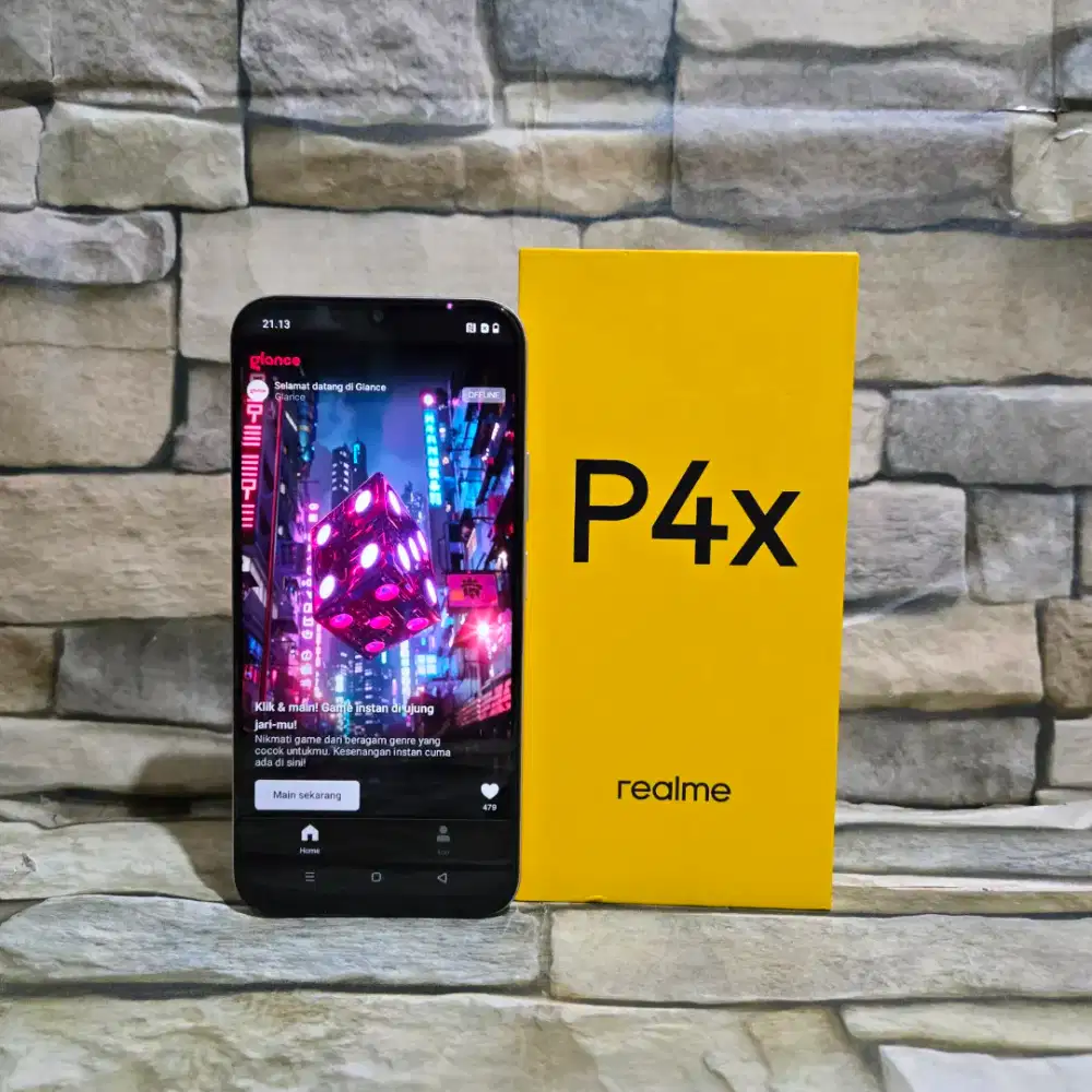 Realme P4x 6/128 4G Fulset segel mulus 99% Like New Garansi panjang