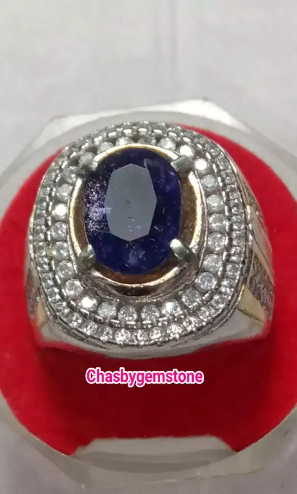 Natural Batu permata blue safir Iolite-Batu Permata Iolite top luster