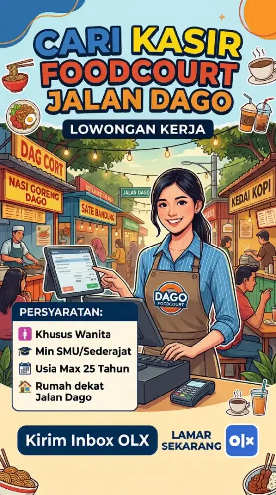 Cari Kasir Foodcourt Jalan Dago