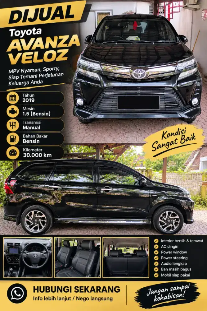 Dijual Avanza Veloz 2019
