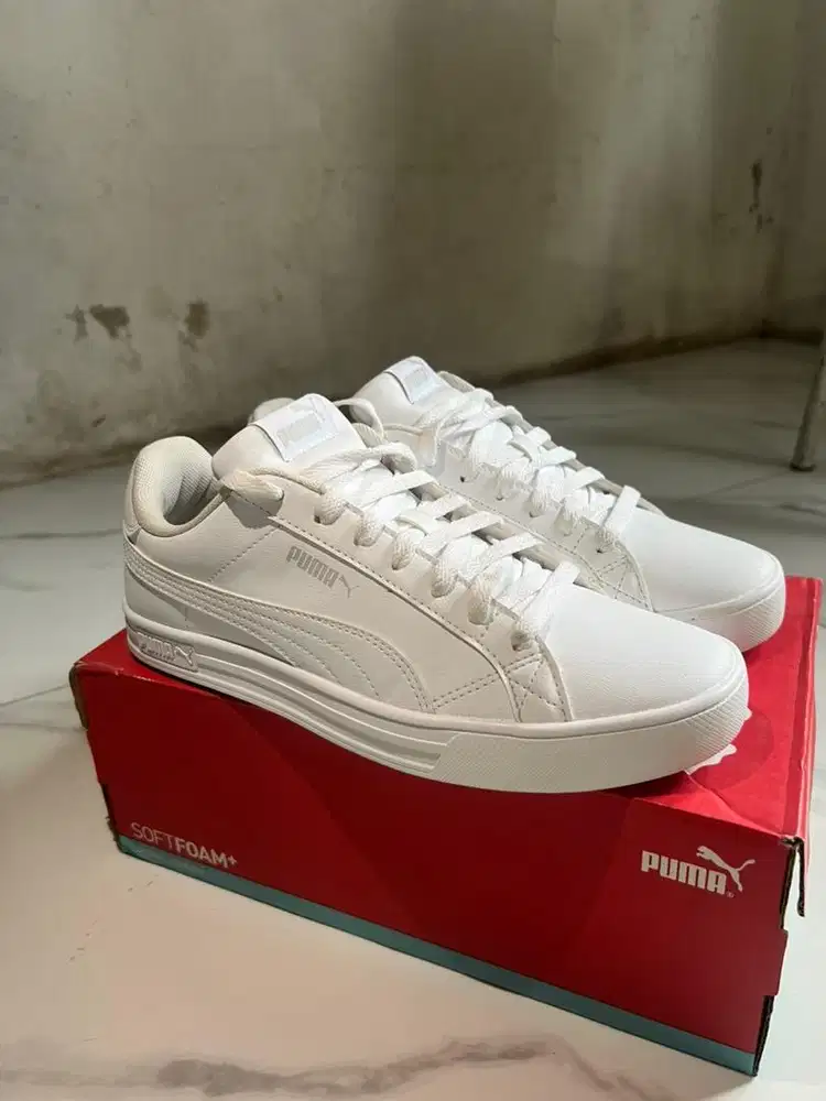 Sepatu puma Smash vulc v3 Lo white