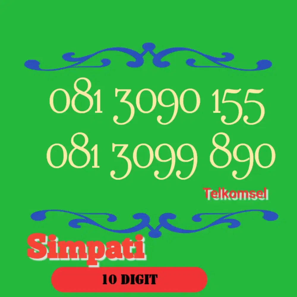 Nomor cantik simpati 10 digit murah