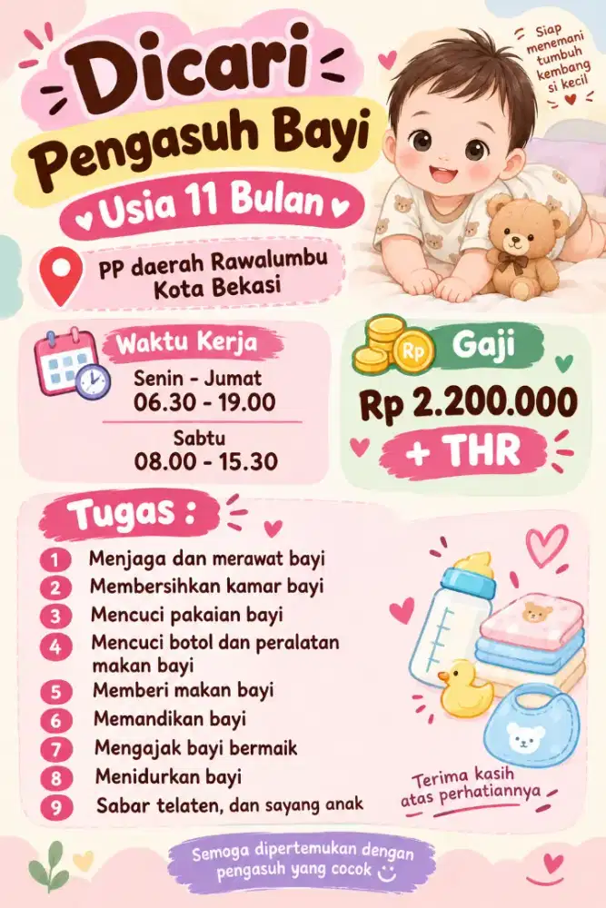 Momong bayi usia 11 bulan