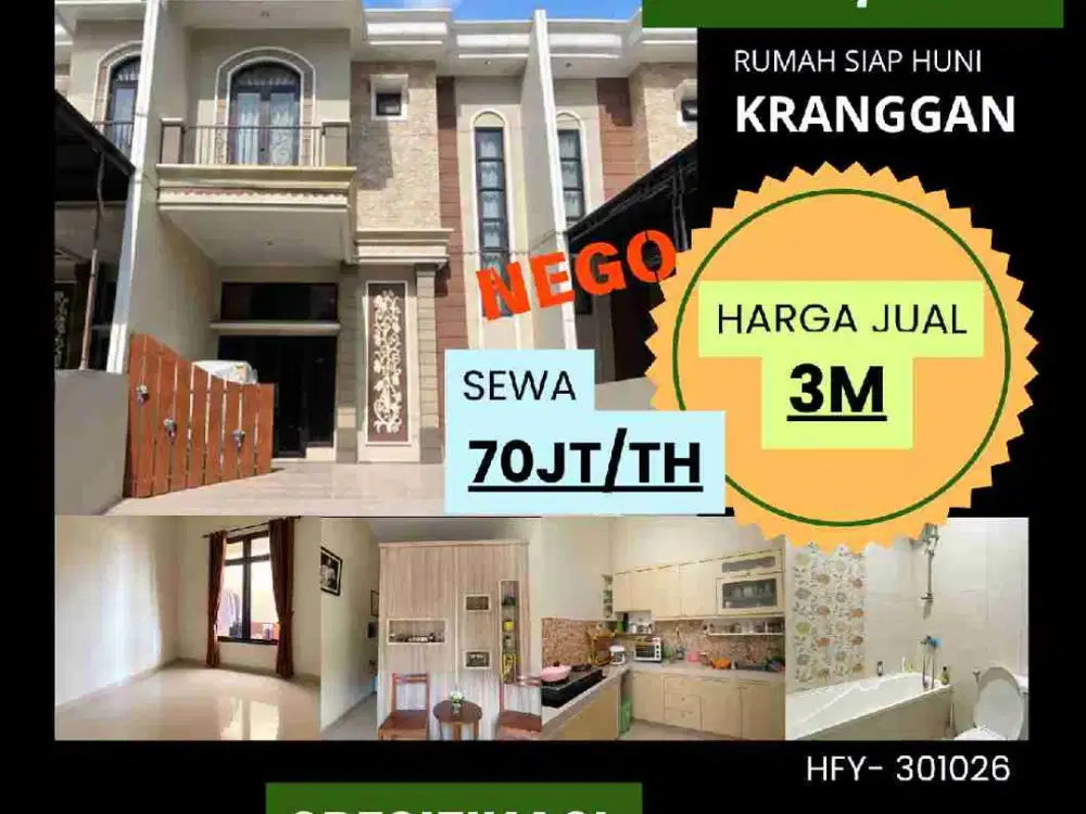 DIJUAL/SEWA RUMAH DALAM CLUSTER
