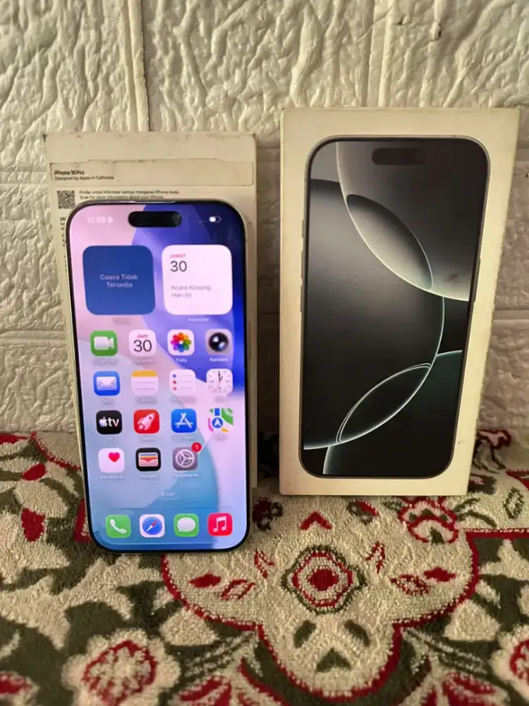 Iphone 16 Pro ex iBox 128 Bh 90% ori aweet nominus