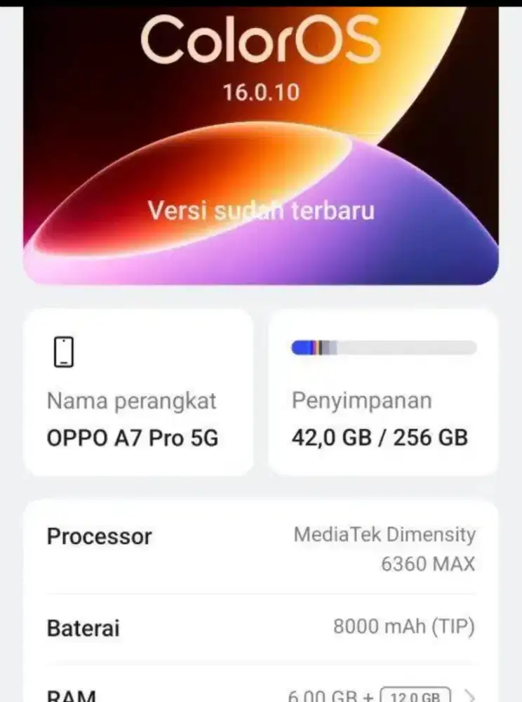 dijual hp oppo a7 pro 5g