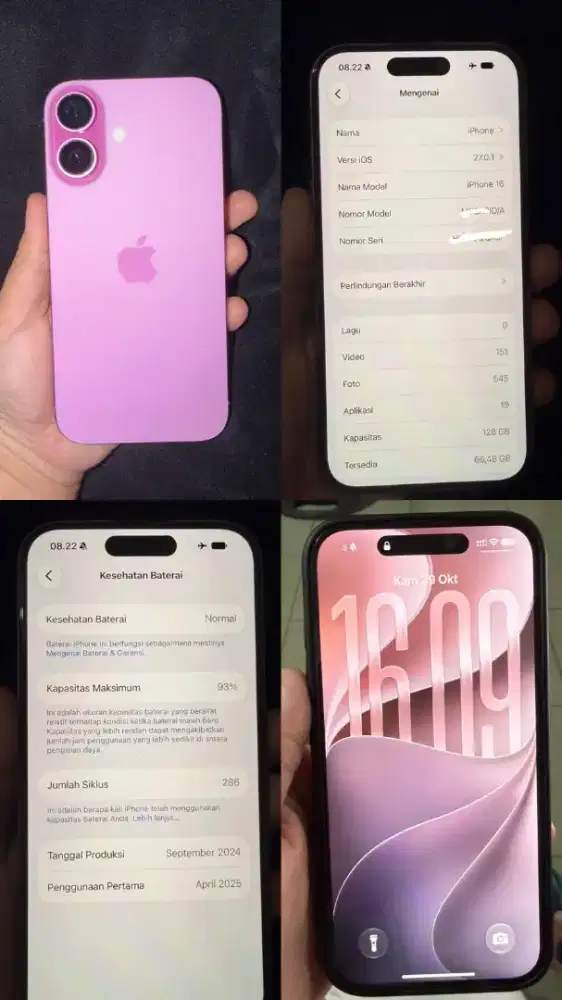 Iphone 16 basi pink 256