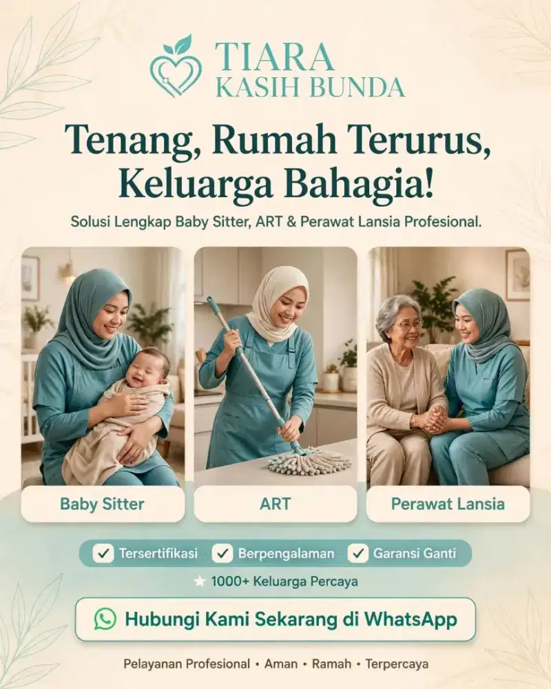 Banyak Job Baby Sitter ART & Perawat Lansia Terpercaya Terakreditasi